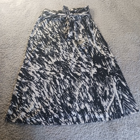 Robert Louis Midi Skirt Abstract Print Tie Waist Casual‎ Boho Chic Festival S - Picture 1 of 7